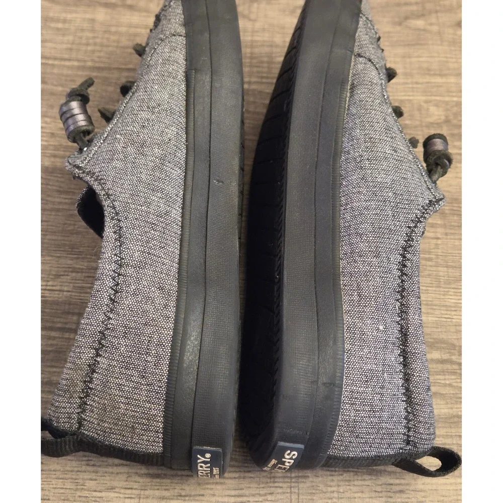 Sperry Top Sider Crest Vibe Slip On Shoes Womens Size‎ 7.5 Glitter Black Gray